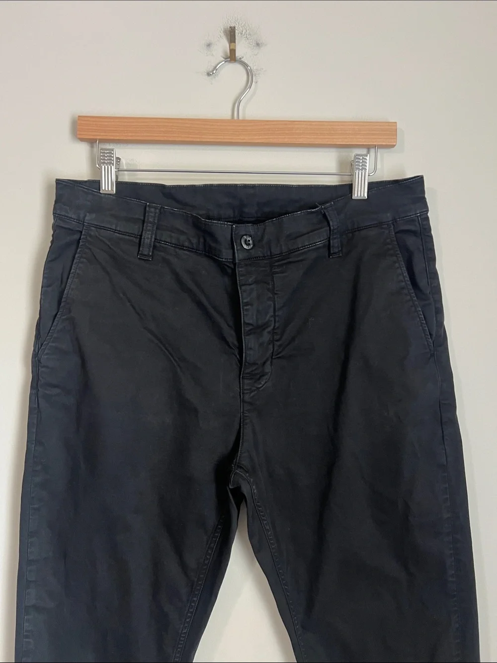Nudie Jeans Co Pants Mens 32 X 28 Blue Chino Alvin‎ Stretch Flat Front Ankle